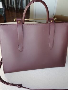 The Strathberry Tote - Bridle Leather Burgundy